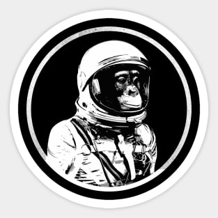 Space Chimp Street Art Style Sticker